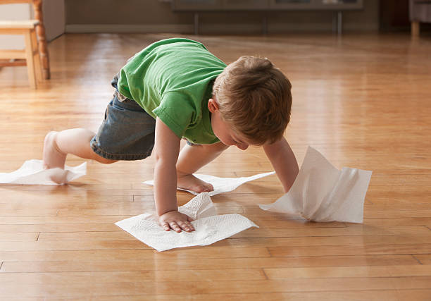 Kids cleaning floor | Key Carpet Corporation